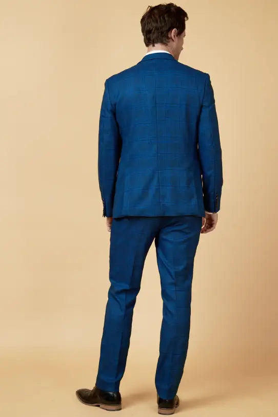 2-dielny oblek - námornícky pánsky kostým - kontrola Jerry blue suit 2pc