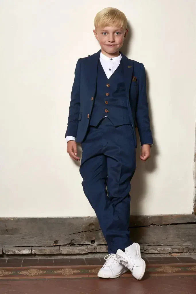 Trojdílny oblek pre deti - Max kráľovská modrá - detský oblek