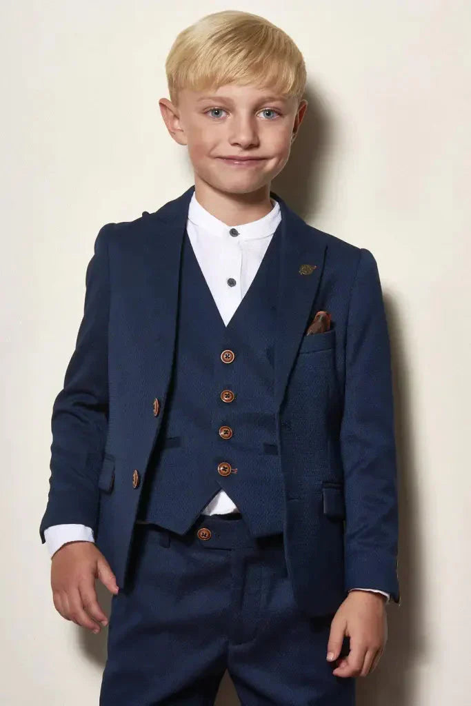 Trojdílny oblek pre deti - Max kráľovská modrá - detský oblek