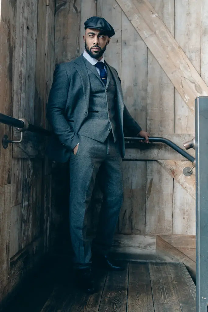 Cavani - Trojdielny oblek - Martez sivá tweed - trojdielny oblek
