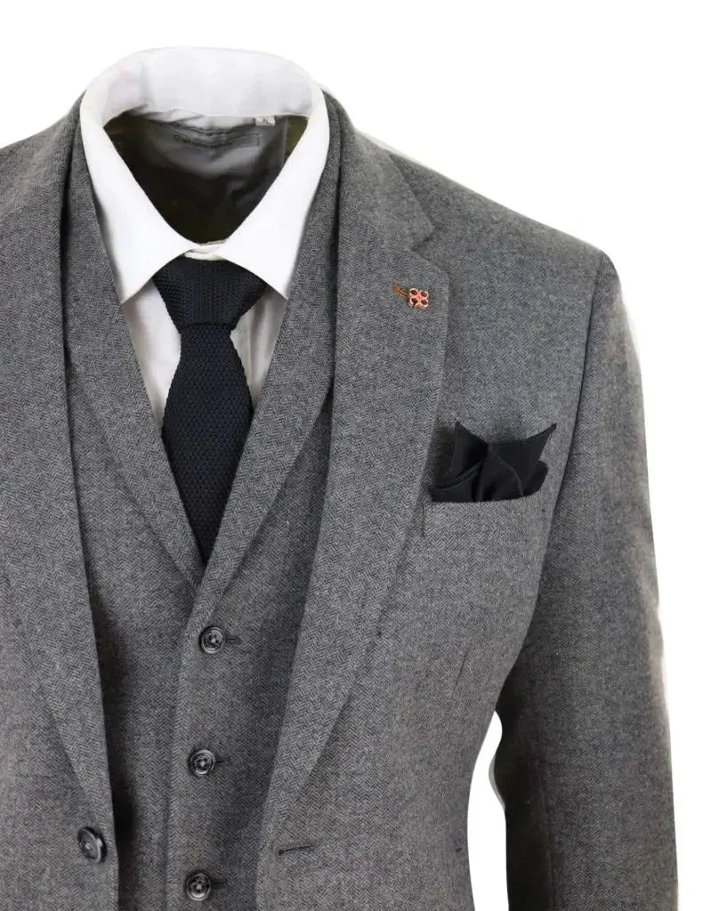 Cavani - Trojdielny oblek - Sivá tweed - Trojdielny oblek