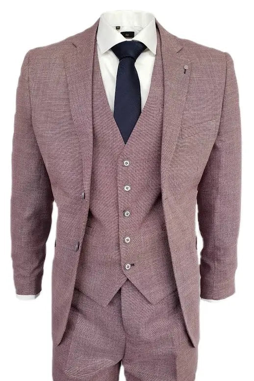 Trojdielny oblek Cavani lilac slim fit - 46/S