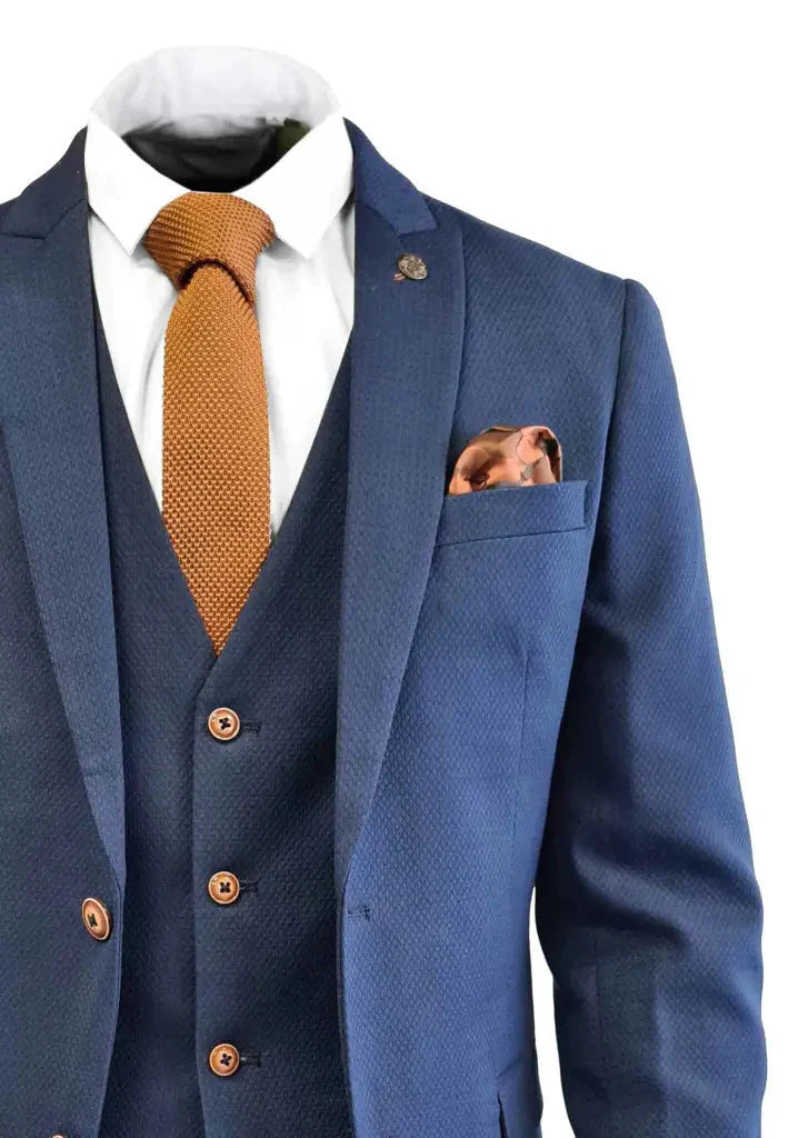 Modrý oblek - Max kráľovská modrá 3-dielny - trojdílny oblek