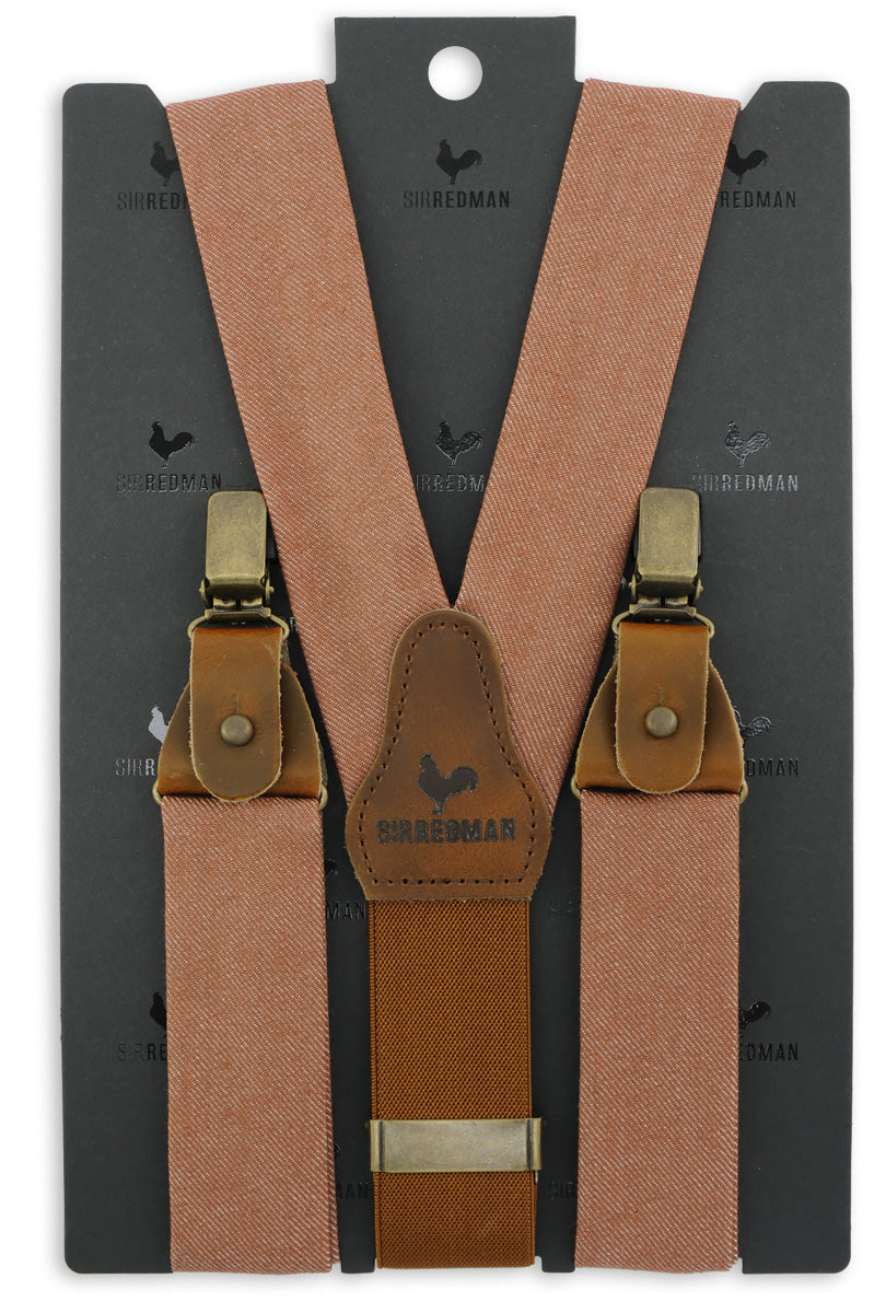 Traky Gentleman's – hrdzavý denim