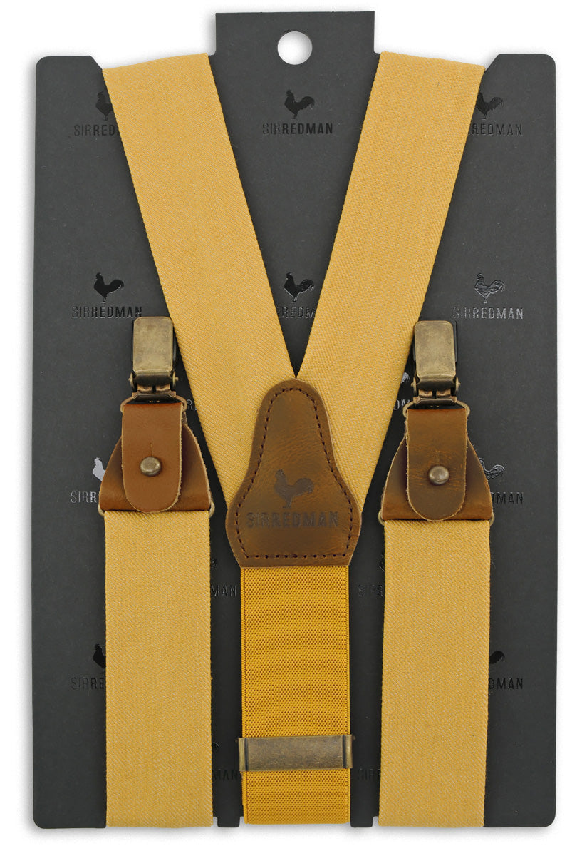 Traky Gentleman's – horčicový denim