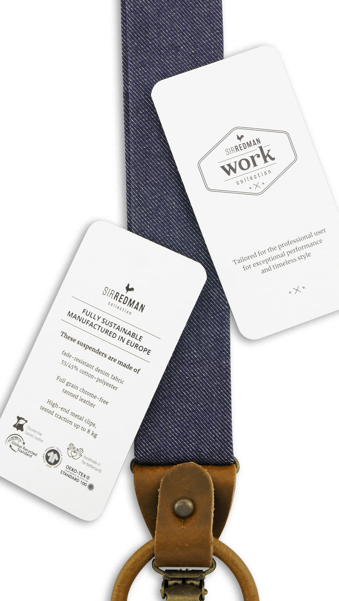 Traky Gentleman's – modrý denim
