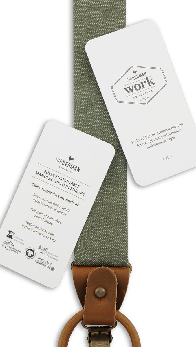 Traky Gentleman's – zelený denim