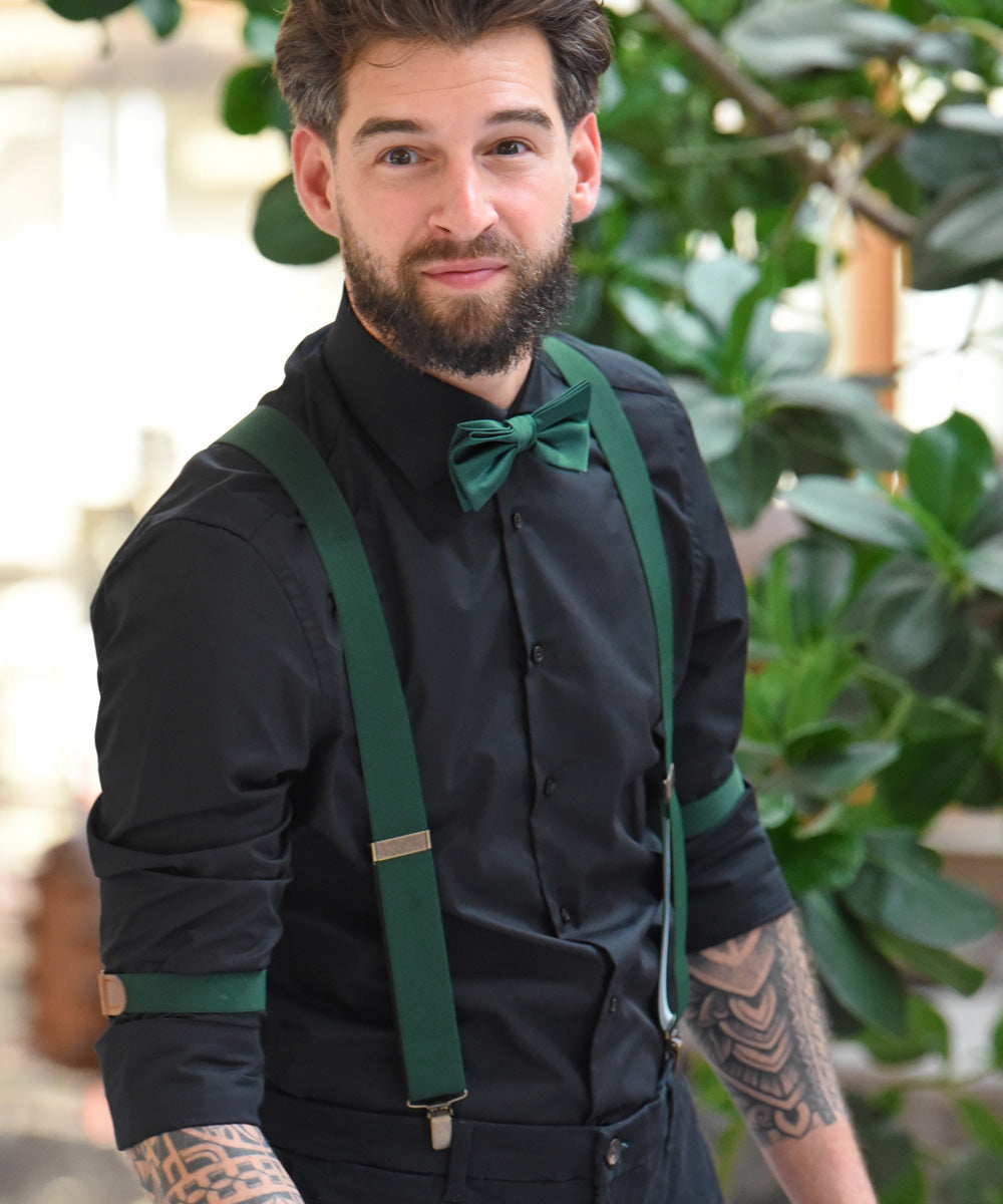 Traky Gentleman's – fľaškovozelený elastický