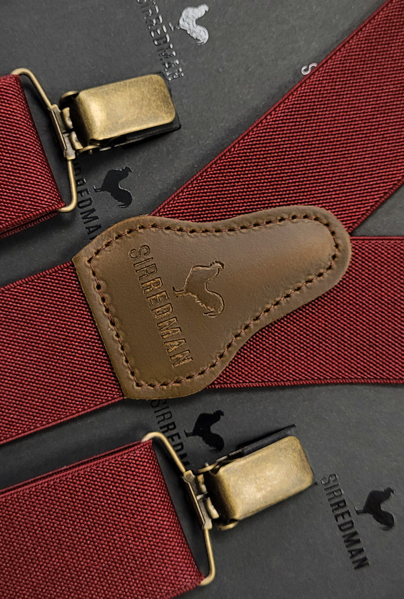 Traky Gentleman's – bordový elastický