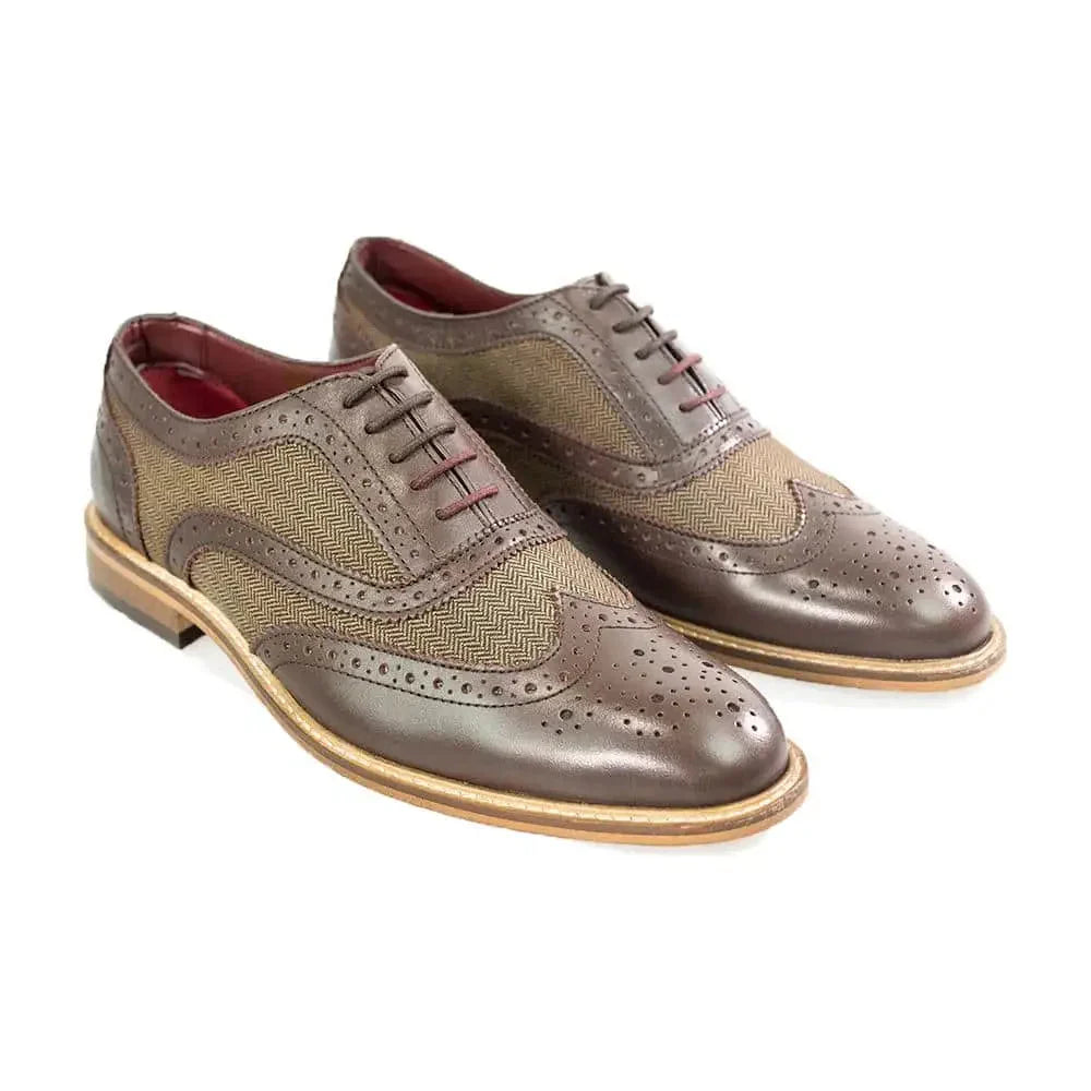 Formálne topánky | Cavani Ellington hnedá tweed - topánky