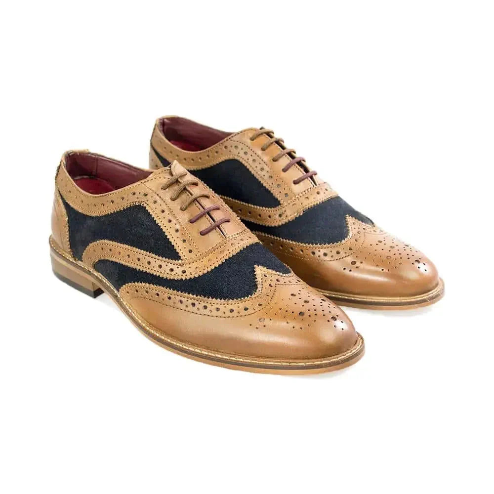 Formálne topánky | Cavani Ellington námorníckomodré s hnedým - topánky