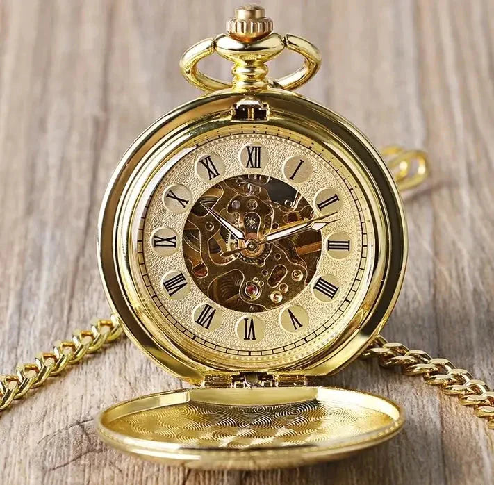 Hladké zlaté kapsářské hodinky Peaky Blinders - kapesné hodinky