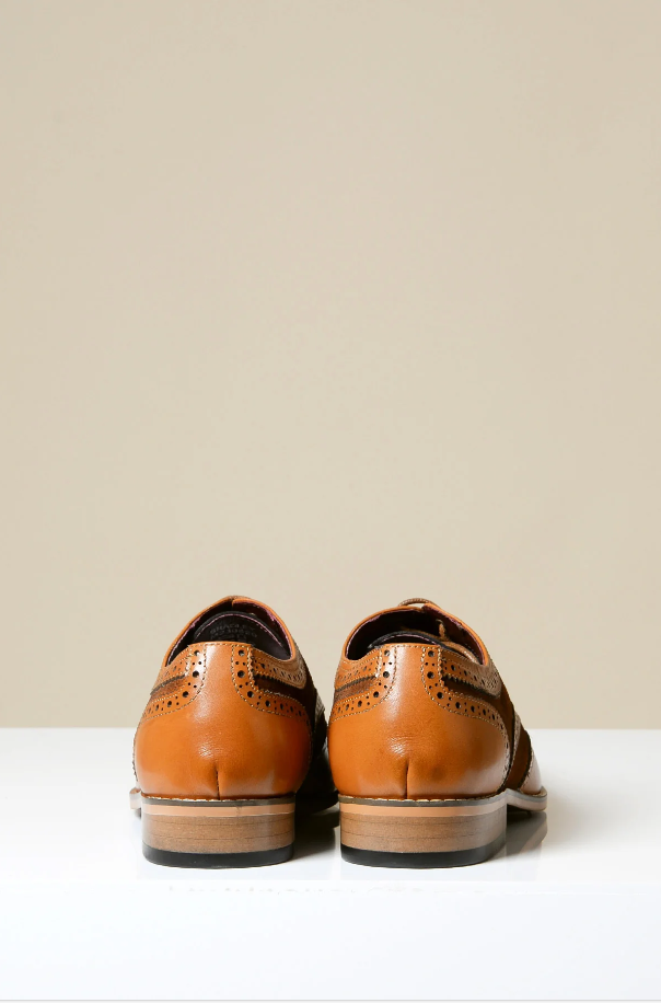 Hnedé kožené topánky, Marc Darcy Bradley - Wingtip brogue