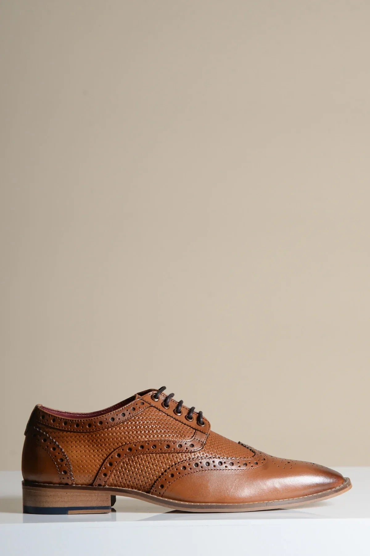 Hnedé kožené topánky, Marc Darcy Brandon - Wingtip brogue
