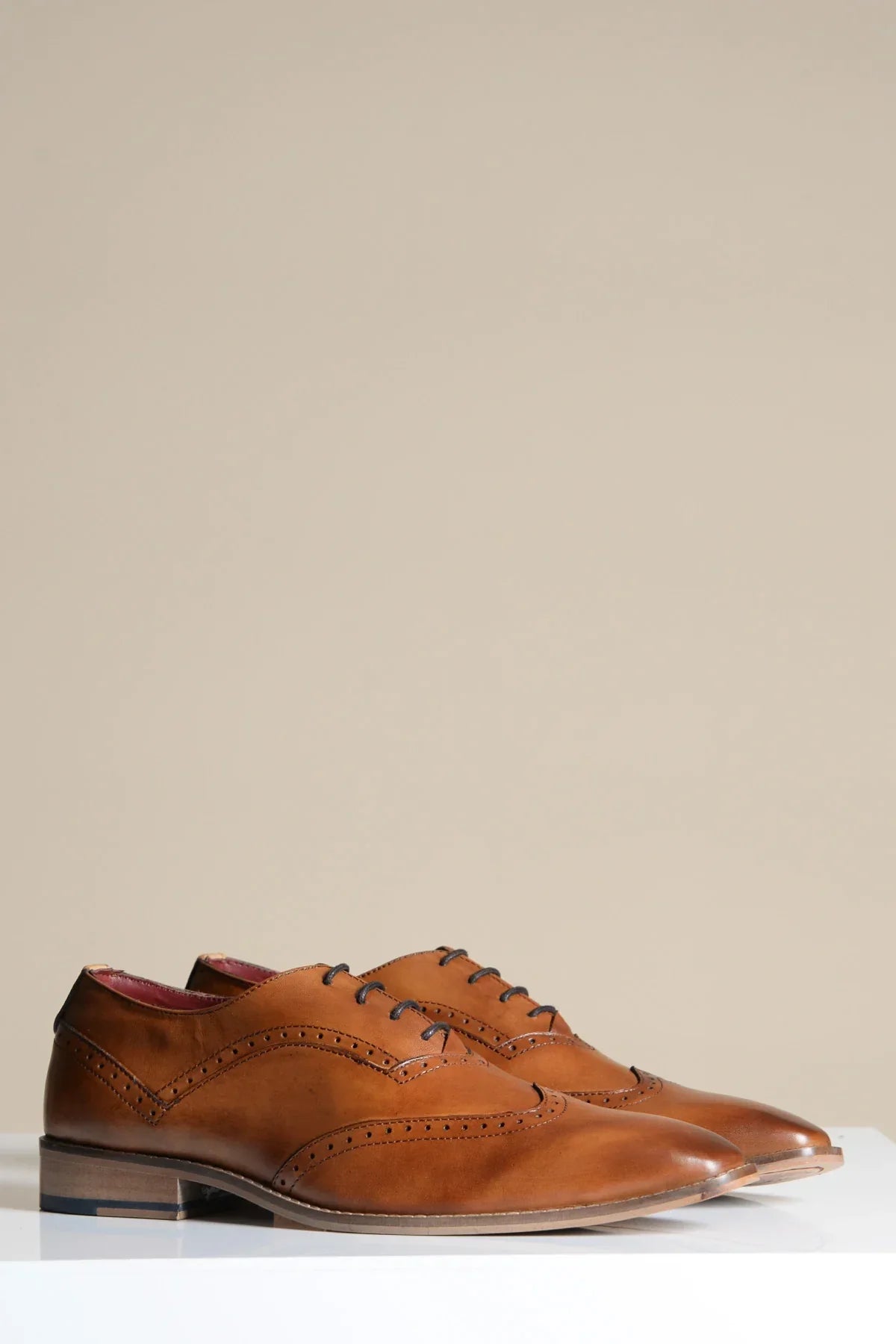Hnedé kožené topánky, Marc Darcy Dawson - Wingtip brogue