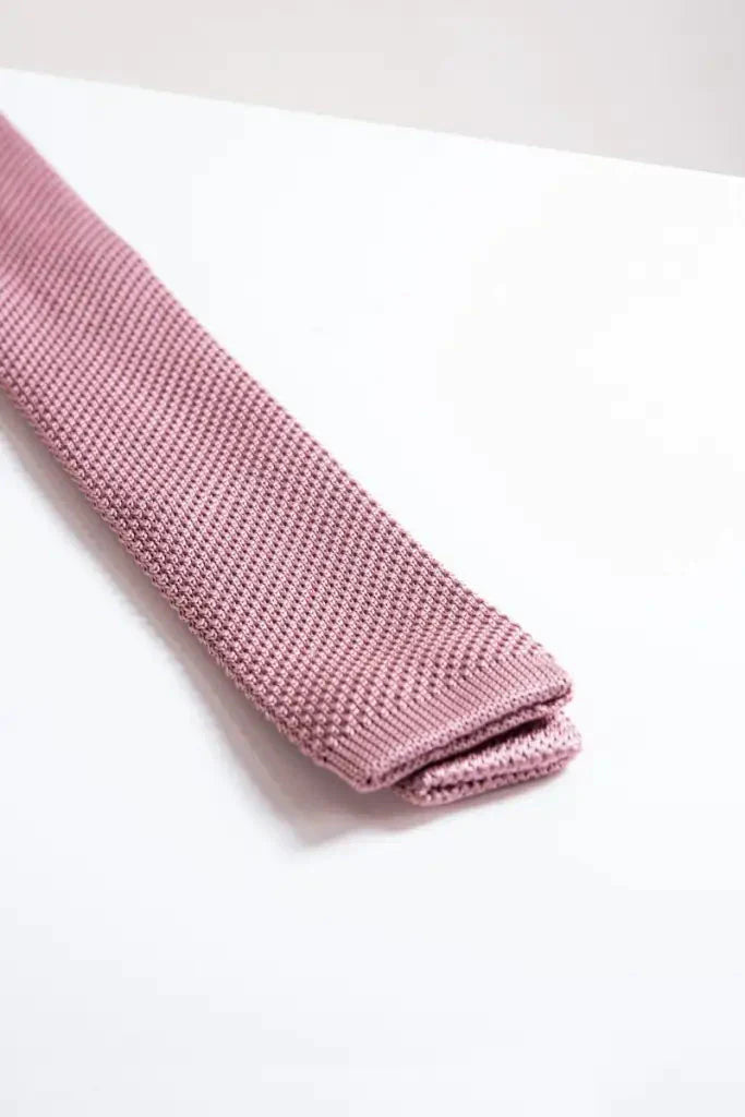 Kravata Marc Darcy ružová pletená - kravata