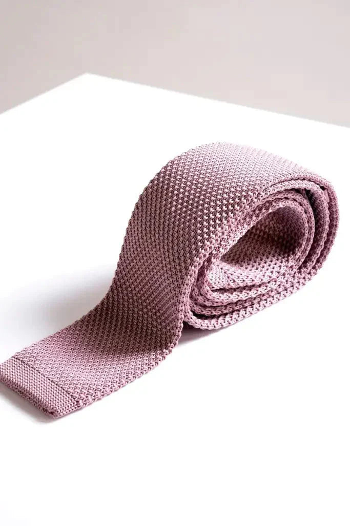 Kravata Marc Darcy ružová pletená - kravata