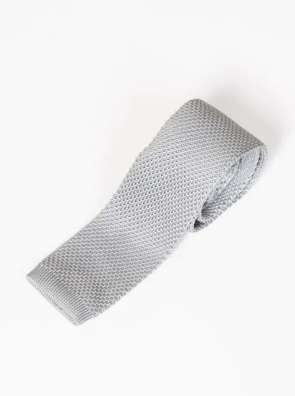 Kravata Marc Darcy Silver Grey Knitted - pletený motýlik