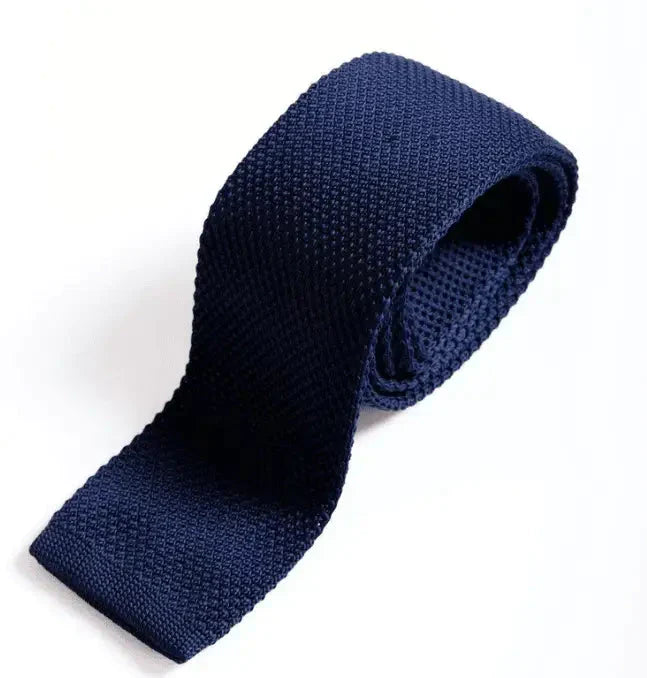Kravata Marc Darcy tmavomodrá pletená - kravata