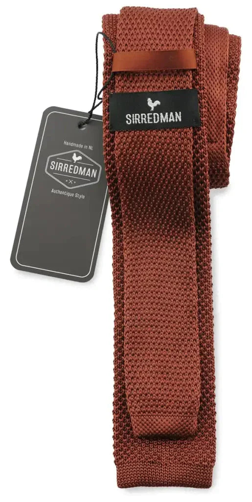 Kravata Sir Redman hrdzavohnedá pletená - kravata
