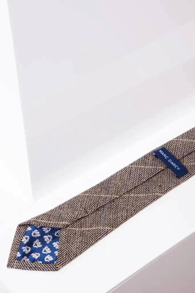 Kravata Ted Tan tweed kontrola - kravata