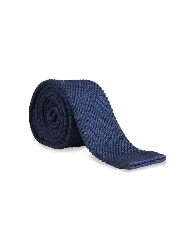 Kravata tmavomodrá pletená - Garrison Limited tmavomodrá - kravata