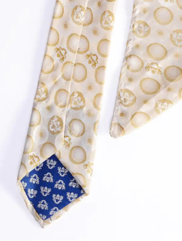 Marc Darcy pánska kravata "Gentlemens Bubbles Stone" s vreckovkou