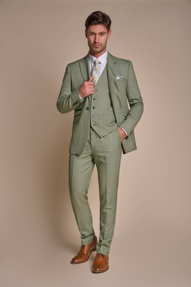 Mužský oblek v salviánskej zelenej - Cavani Caridi