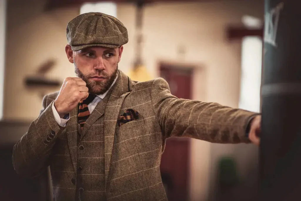 Peaky Blinders hnede oblek 3-Dielny oblek Sako Gilet en