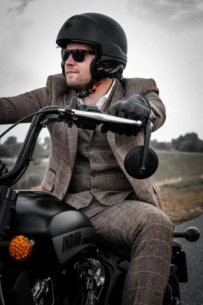 Peaky Blinders hnede oblek 3-Dielny oblek Sako Gilet en