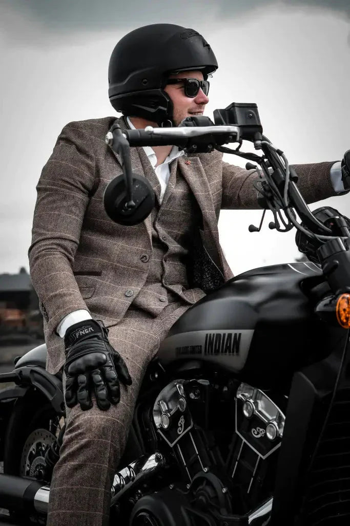 Peaky Blinders hnede oblek 3-Dielny oblek Sako Gilet en