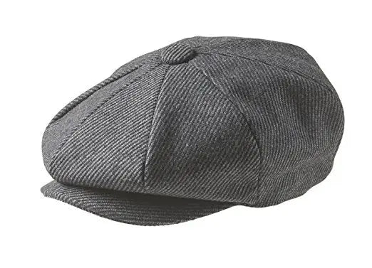 Klobúk Peaky Blinders v šedom pinstripe vzore - S (55cm) - klobúk