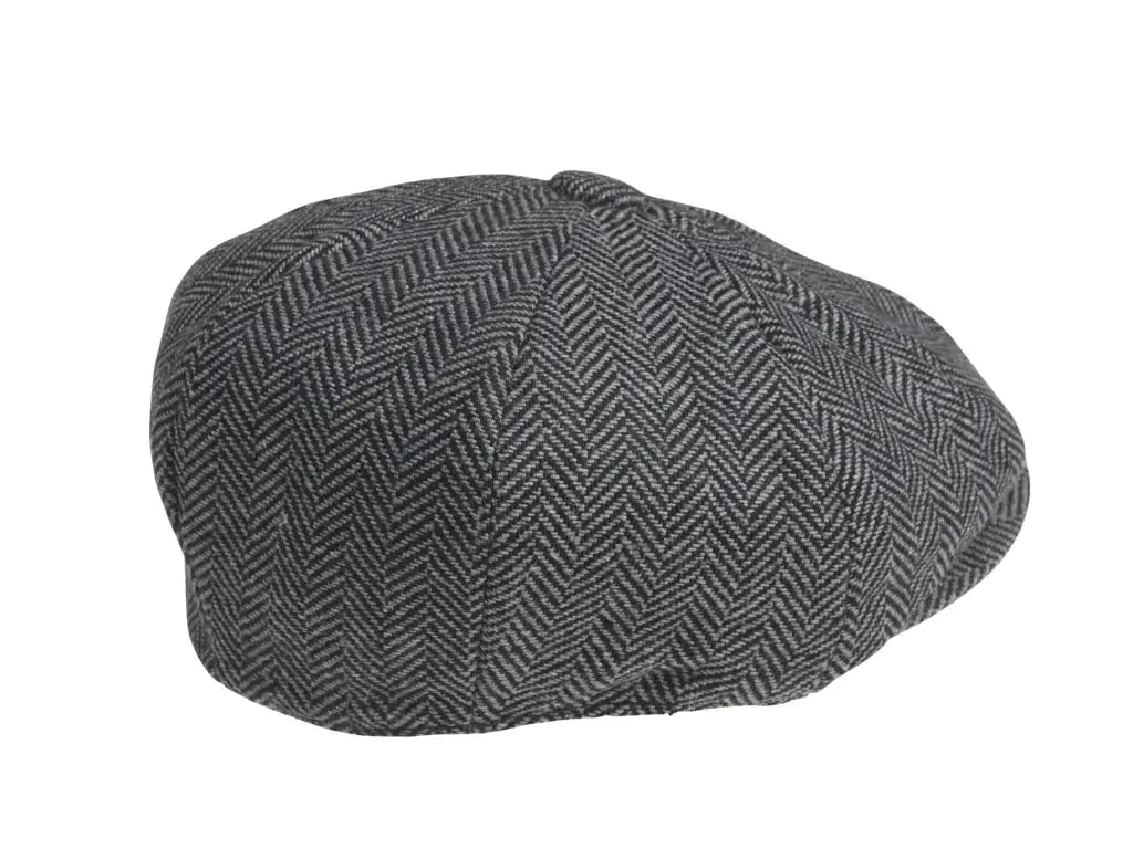 Klobúk Peaky Blinders šedý s rybičkovým vzorom - klobúk